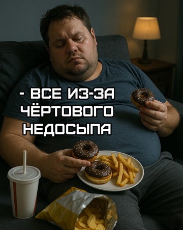 Россияне набирают вес не от сладкой жизни, а из-за хронического недосыпа, уверяют медики.
Постоянная нехватка сна творит с организмом хаос: гормоны выходят из-под контроля, метаболизм замедляется, а стресс растёт как снежный ком. В результате рука тянется к сладостям или калорийной еде, чтобы хоть немного поднять настроение. Организм же, словно запасливый хомяк, начинает складировать всё в жировые запасы.
Усталость убивает желание двигаться: спортзал, готовка или даже прогулка кажутся непосильными задачами. Остаётся только лежать и перекусывать. Поэтому 7–9 часов сна — это не роскошь, а жизненно важная настройка для здоровья. Смешная картинка 1752473589